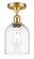 Ballston One Light Semi-Flush Mount in Satin Gold (405|516-1C-SG-G558-6CL)