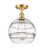 Ballston One Light Semi-Flush Mount in Satin Gold (405|516-1C-SG-G556-10CL)