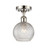 Ballston One Light Semi-Flush Mount in Polished Nickel (405|516-1C-PN-G122C-6CL)