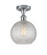 Ballston One Light Semi-Flush Mount in Polished Chrome (405|516-1C-PC-G122C-8CL)