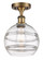 Ballston LED Semi-Flush Mount in Brushed Brass (405|516-1C-BB-G556-8CL)