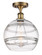Ballston One Light Semi-Flush Mount in Brushed Brass (405|516-1C-BB-G556-10CL)