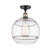 Ballston One Light Semi-Flush Mount in Black Antique Brass (405|516-1C-BAB-G556-12CL)