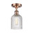 Ballston One Light Semi-Flush Mount in Antique Copper (405|516-1C-AC-G559-5CL)