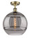 Ballston One Light Semi-Flush Mount in Antique Brass (405|516-1C-AB-G556-12SM)