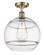 Ballston One Light Semi-Flush Mount in Antique Brass (405|516-1C-AB-G556-12CL)