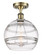 Ballston One Light Semi-Flush Mount in Antique Brass (405|516-1C-AB-G556-10CL)