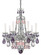 Hamilton Rock Crystal Seven Light Chandelier in Jet Black (53|5536BK)