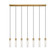 Beau Seven Light Linear Chandelier in Rubbed Brass (224|740P-7L-RB)