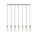 Beau Seven Light Linear Chandelier in Brushed Nickel (224|740P-7L-BN)