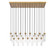 Beau 23 Light Linear Chandelier in Rubbed Brass (224|740P-23L-RB)