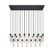 Beau 23 Light Linear Chandelier in Matte Black (224|740P-23L-MB)
