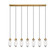Arden Seven Light Linear Chandelier in Rubbed Brass (224|651P-7L-RB)