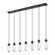 Arden Seven Light Linear Chandelier in Matte Black (224|651P-7L-MB)