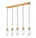 Arden Five Light Linear Chandelier in Rubbed Brass (224|651P-5L-RB)