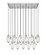 Arden 17 Light Linear Chandelier in Brushed Nickel (224|651P-17L-BN)