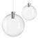 Clear Glass Sphere LED Pendant in Polished Chrome (326|SP-SPS-CL-08-PC-30K-3W-SP5)