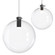 Sphere - Clear Glass LED Pendant in Matte Black (326|SP-SPS-CL-08-BL-30K-3W-SP5)