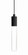 Tall Clear Light Guide LED Pendant in Matte Black (326|SP-LGD-TC-01-BL-30K-3W-SP5)