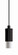Short Frosted Light Guide LED Pendant in Matte Black (326|SP-LGD-SF-01-BL-30K-3W-SP5)