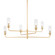 Halifax Six Light Chandelier in Aged Brass (70|9306-AGB)