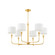 Paramus Six Light Chandelier in Aged Brass (70|9136-AGB)