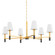 Montreal Six Light Chandelier in Aged Brass (70|5640-AGB)