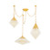 Angelique Three Light Chandelier in Vintage Polished Brass (68|383-58-VPB)