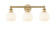 Edison Three Light Bath Vanity in Brushed Brass (405|616-3W-BB-G1217-6WV)