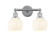 Edison Two Light Bath Vanity in Polished Chrome (405|616-2W-PC-G1217-6WV)