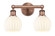 Edison Two Light Bath Vanity in Antique Copper (405|616-2W-AC-G1217-6WV)