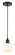 Edison One Light Mini Pendant in Matte Black (405|616-1P-BK-G1217-6WV)