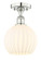 Edison One Light Semi-Flush Mount in Polished Nickel (405|616-1F-PN-G1217-8WV)