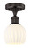 Edison One Light Semi-Flush Mount in Oil Rubbed Bronze (405|616-1F-OB-G1217-6WV)