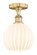 Edison One Light Semi-Flush Mount in Brushed Brass (405|616-1F-BB-G1217-8WV)