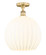 Edison One Light Semi-Flush Mount in Brushed Brass (405|616-1F-BB-G1217-14WV)