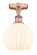 Edison One Light Semi-Flush Mount in Antique Copper (405|616-1F-AC-G1217-8WV)
