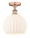 Edison One Light Semi-Flush Mount in Antique Copper (405|616-1F-AC-G1217-10WV)
