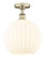 Edison One Light Semi-Flush Mount in Antique Brass (405|616-1F-AB-G1217-12WV)