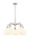 Ballston Five Light Chandelier in Satin Nickel (405|516-5CR-SN-G1216-8WM)