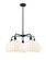 Ballston Five Light Chandelier in Matte Black (405|516-5CR-BK-G1217-10WV)
