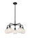 Ballston Five Light Chandelier in Matte Black (405|516-5CR-BK-G1216-6WM)