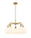 Ballston Five Light Chandelier in Brushed Brass (405|516-5CR-BB-G1217-8WV)