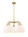 Ballston Five Light Chandelier in Brushed Brass (405|516-5CR-BB-G1217-10WV)