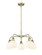 Ballston Five Light Chandelier in Antique Brass (405|516-5CR-AB-G1217-6WV)