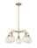 Ballston Five Light Chandelier in Antique Brass (405|516-5CR-AB-G1216-6WM)