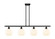 Ballston Four Light Island Pendant in Matte Black (405|516-4I-BK-G1217-8WV)