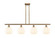 Ballston Four Light Island Pendant in Brushed Brass (405|516-4I-BB-G1217-8WV)