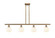 Ballston Four Light Island Pendant in Brushed Brass (405|516-4I-BB-G1217-6WV)