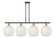 Ballston Four Light Island Pendant in Black Antique Brass (405|516-4I-BAB-G1216-12WM)